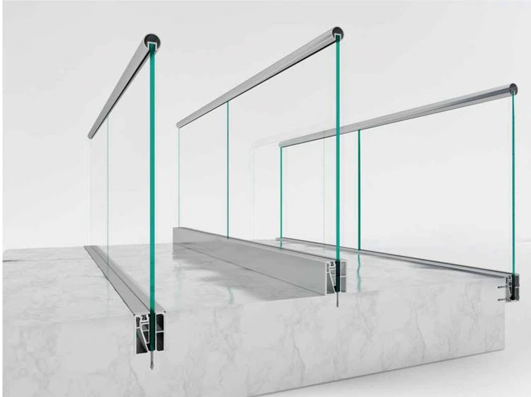 u channel glass sebagai partisi kaca frameless