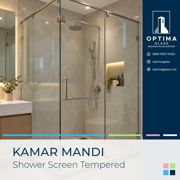 Kaca kamar mandi dan shower screen tempered