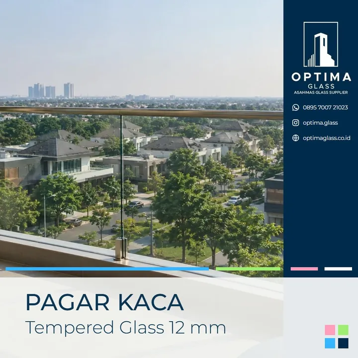 Pagar kaca tempered 12 mm