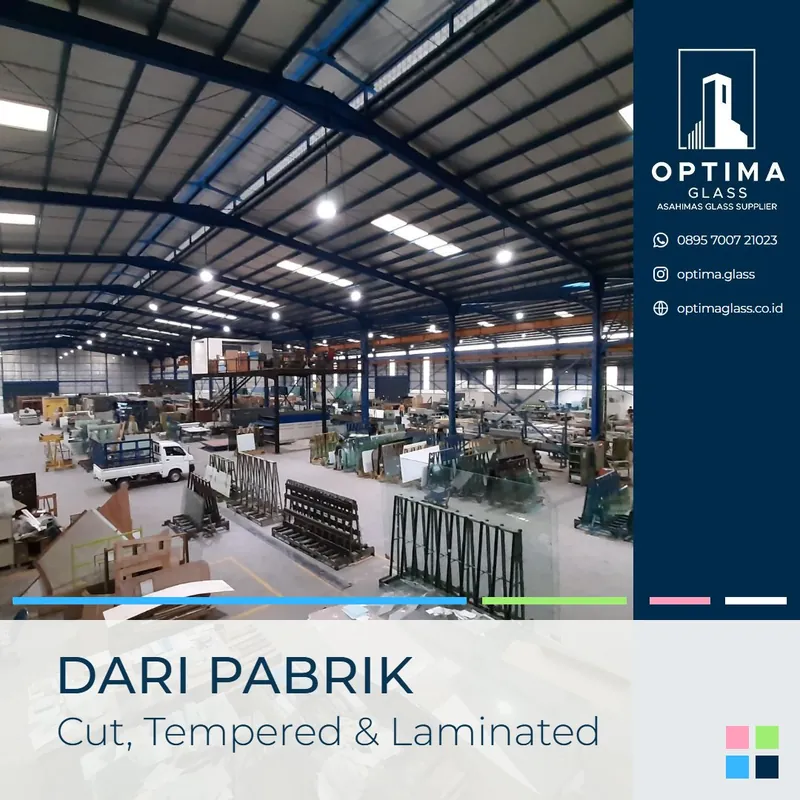 Pabrik kaca Optima Glass di Cikarang